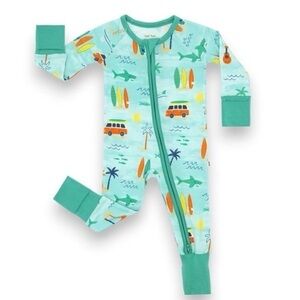 New Little Sleepies Surf Life Zippy Bamboo Pajamas Size 3T